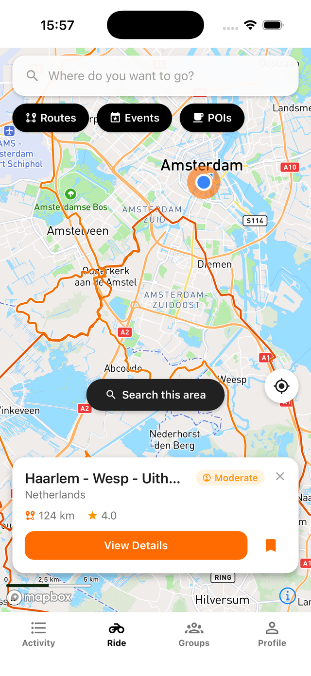 Cornr route browsing
